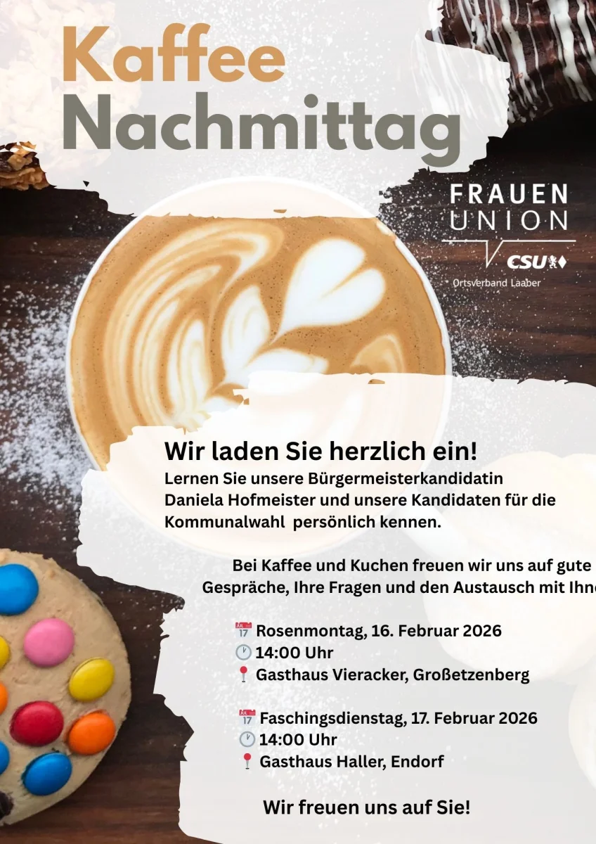 Kaffee-Nachmittage in Großetzenberg und Endorf