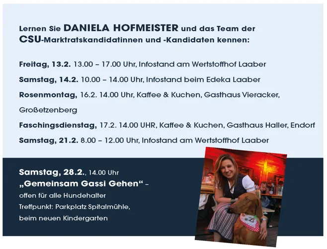 Lernen Sie unsere Kandidatinnen- und Kandidaten kennen - Infostand am Wertstoffhof
